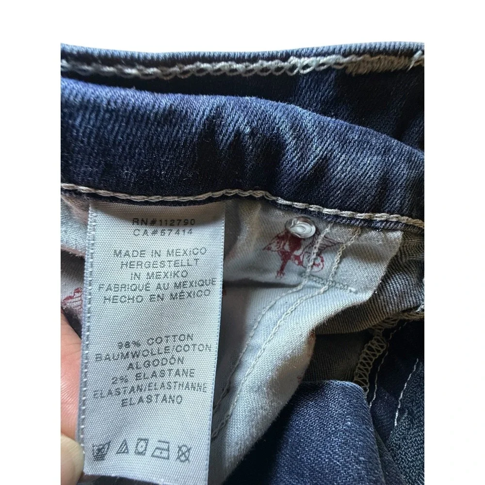 True Religion World Tour Section Slim Jeans Dark Wash Denim Men's Size 36